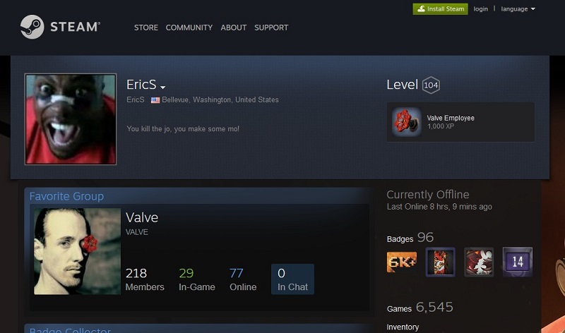 HE HAS THE OLDEST STEAM ACCOUNT? 