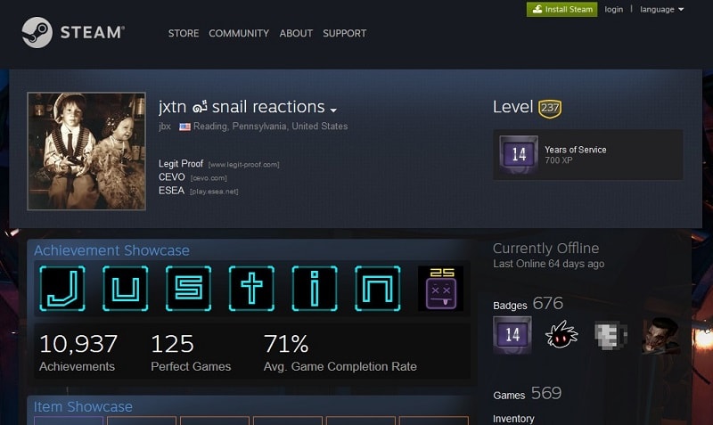 OG Steam Account - 3000 games, 500 badges, 19 years of age (Super valuable)  - EpicNPC