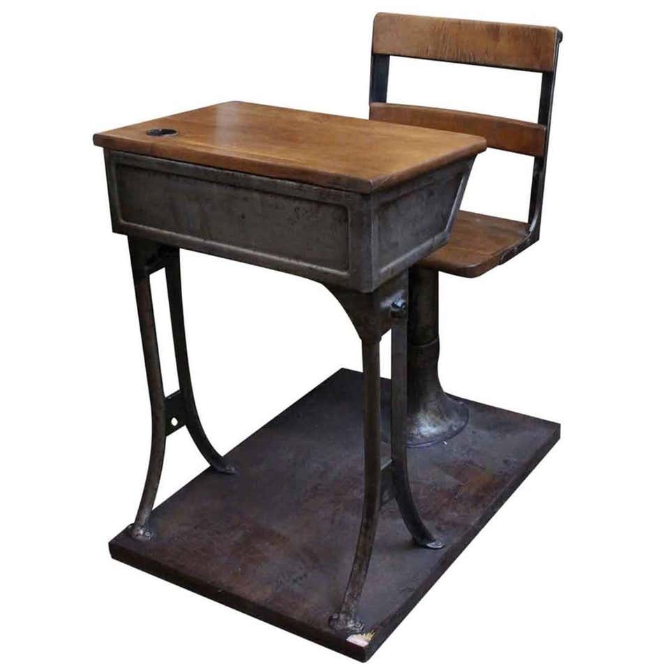 old classroom desks