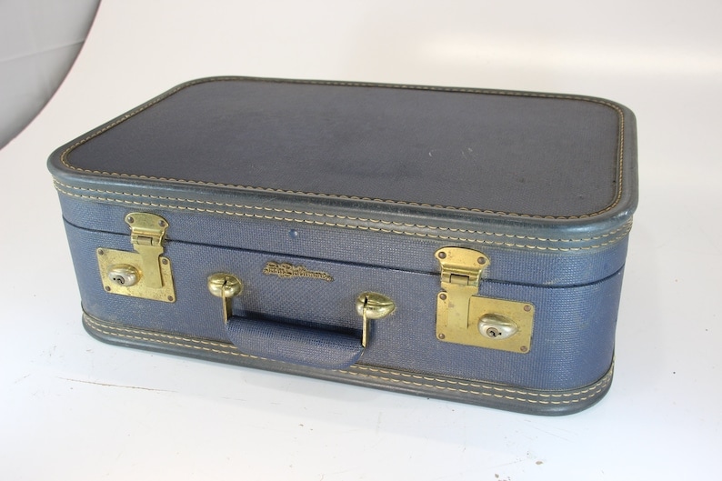 Vintage Suitcase Set 2 Trunk Train Case Antique Retro Luggage