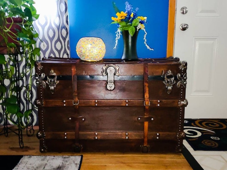 Late 19th-Century Steamer Trunk