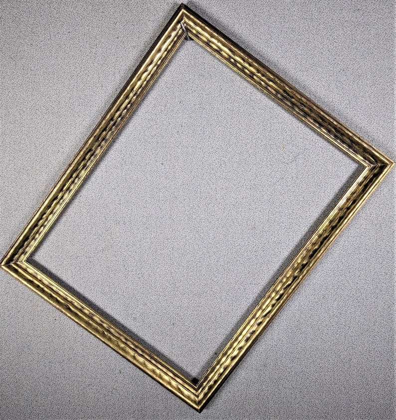 Picture Frame Gold Ornate 1" Wide Solid Wood Different Sizes to choice from 