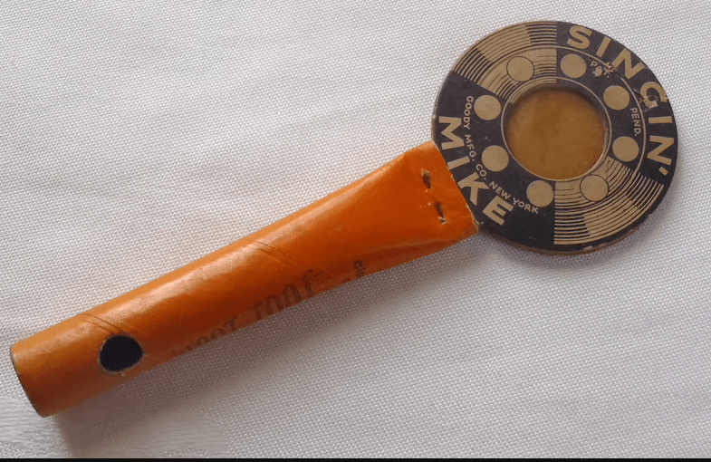 Vintage Singin' Mike Microphone Rockwood's Cocoa Advertising