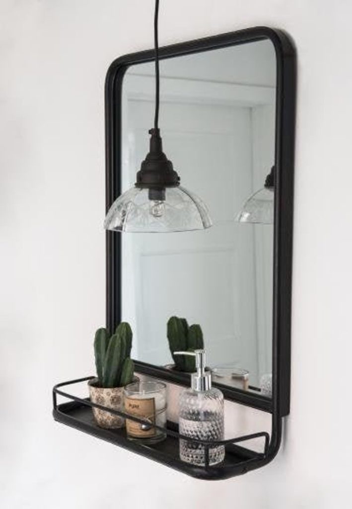 Industrial Shelved Mirror