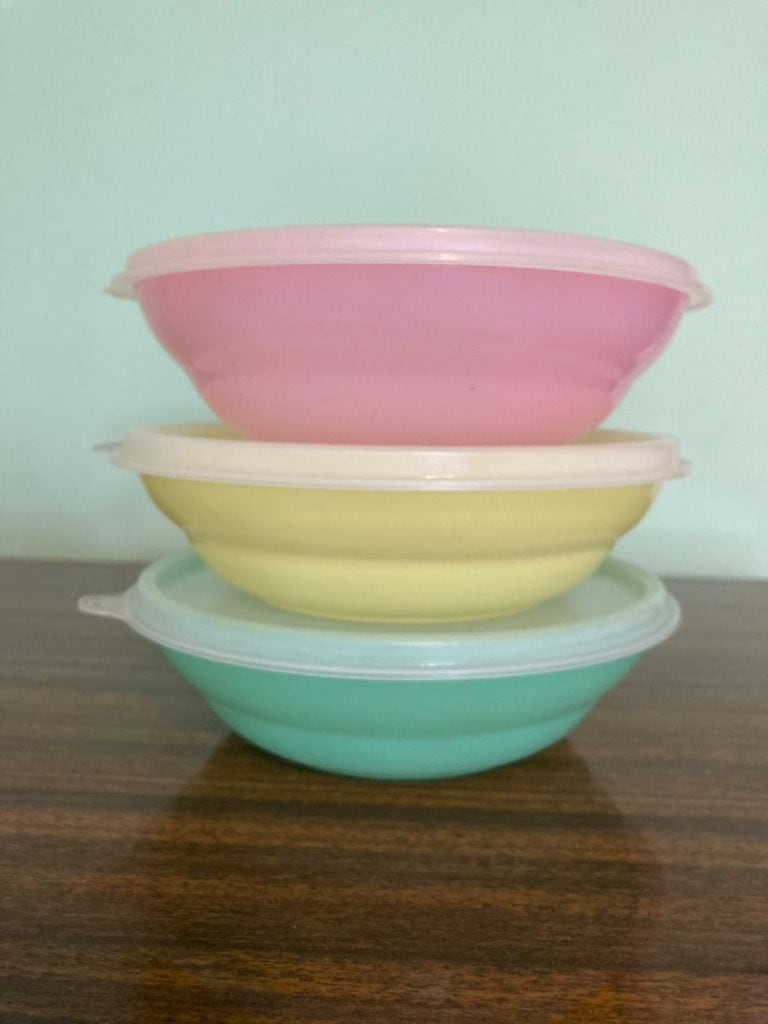 Vintage Tupperware Cheese Grater Bowl Lid 3 Pieces Complete Mid