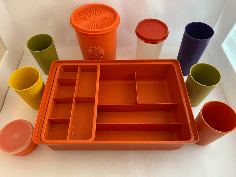 Vintage Mixed Lot Tupperware 1970's