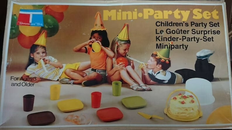 Vintage Tupperware Toys Mini Party Set 10 Piece For Children