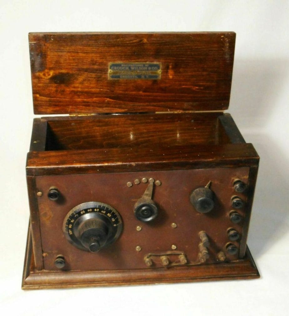 1920s Claradyne Regenerative Tube Radio All Original w/Good AFT & Tubes