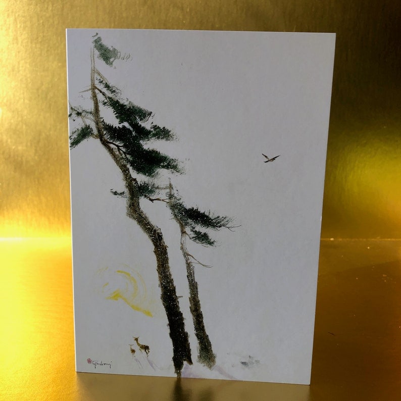 Snowy Paradise by Tyrus Wong, Set of 8 cards