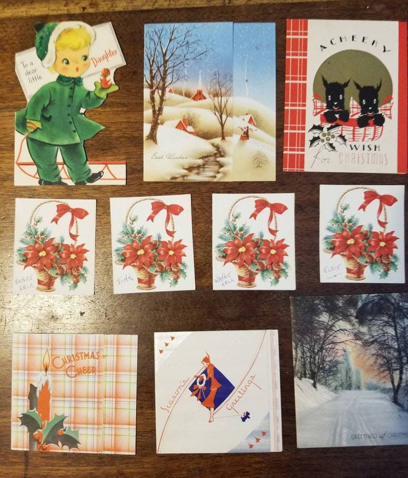 Lot of 10 Holiday Greeting Cards