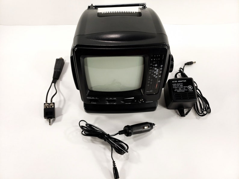 Portable Mini Television, Black and White Portable TV and AM/FM