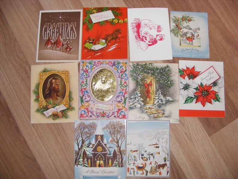 Lot of 10 Christmas Cards