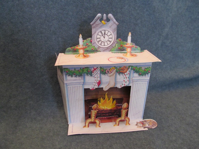 3D Holiday Fireplace Card