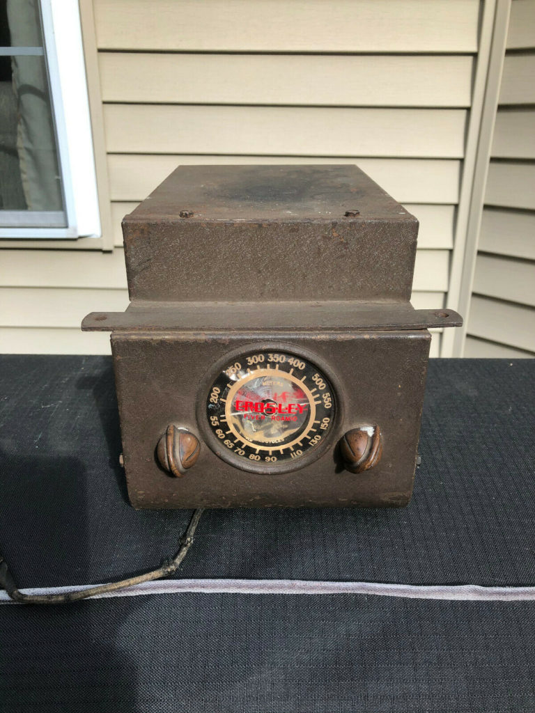 Rare Antique 1930s Crosley "Fiver Roamio" Car Tube Radio - Untested