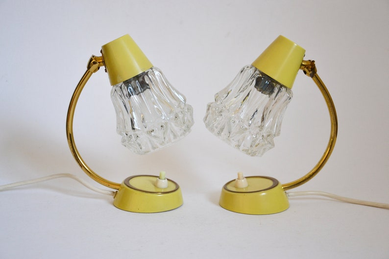 Table Lamp Wall Lamp Mid Century Bedside Lamps Yellow Pastel