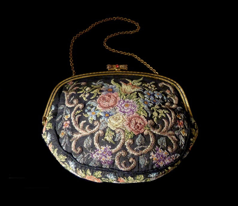 Needlepoint Tapestry Purse