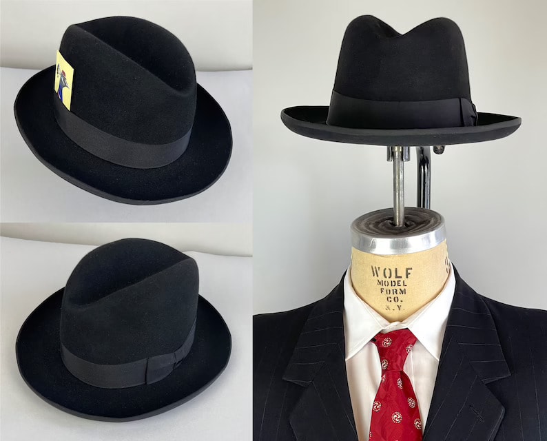 1940s Handsome Homburg Hat