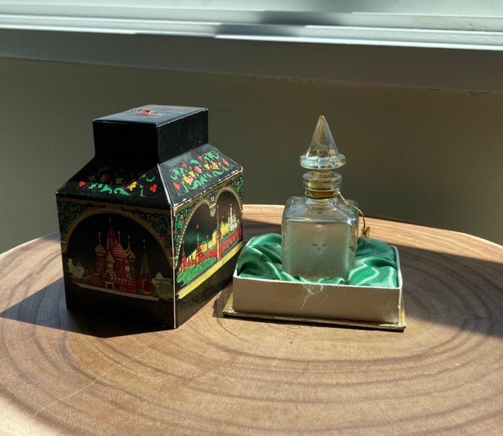 1940s Novaya Zarya Perfume Bottle with Original Box