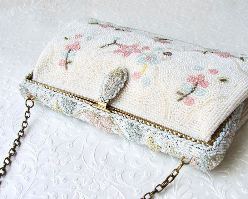 Beaded Floral Clutch