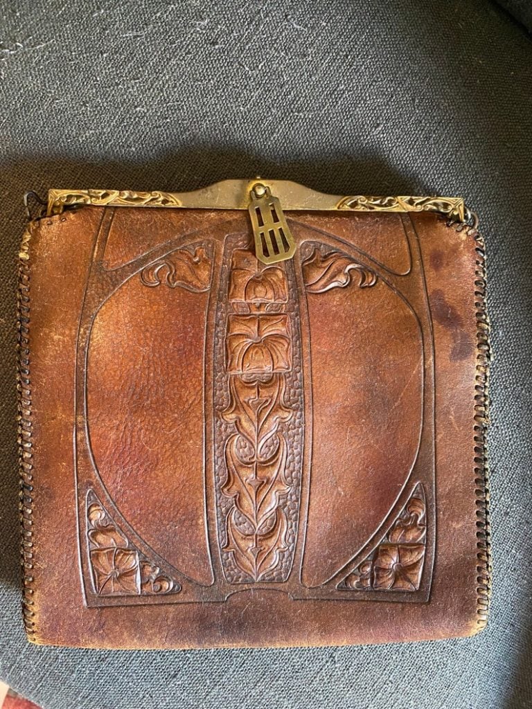 Art Nouveau Tooled Leather