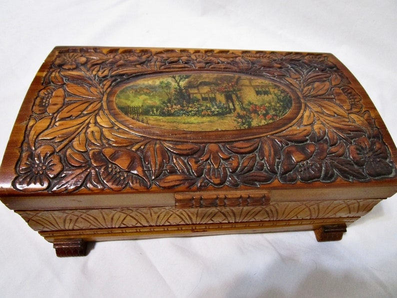 Vintage wooden jewelry boxes old jewelry box
