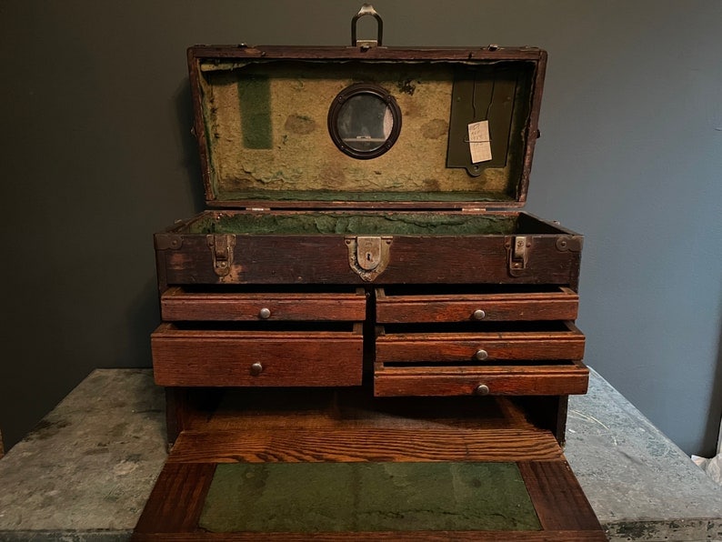 Antique Brass Trunk Lock Steamer Chest Vintage Old Key -  Israel