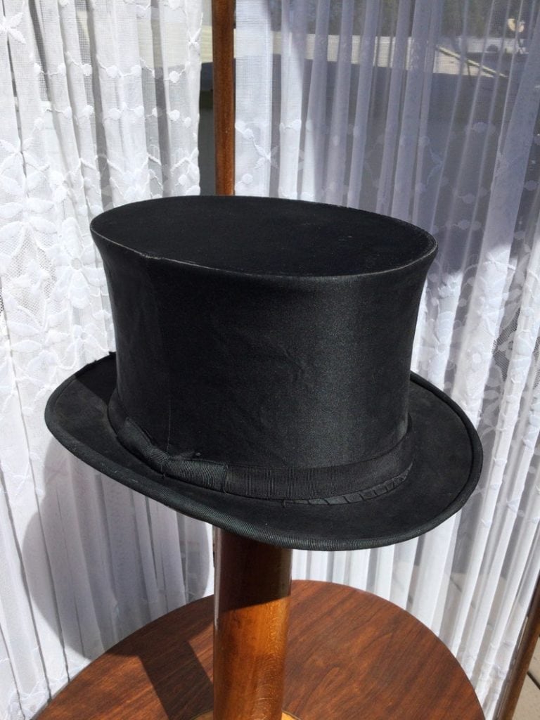Antique 1920’s “Great Gatsby” Black Silk Collapsible Top Hat