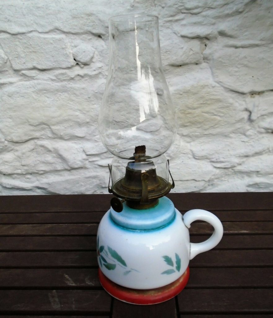 Antique Glass Finger Oil Lamp