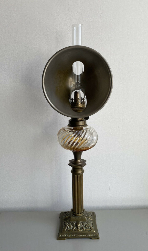 Antique Students Reflector Oil Lamp