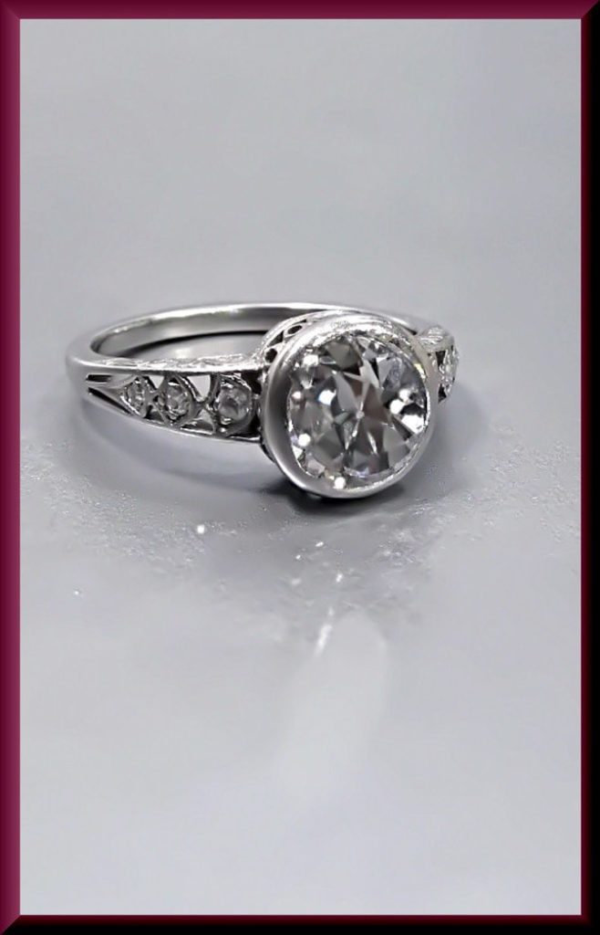 Art Deco Engagement Ring Antique Engagement Ring Alternative Engagement Ring Art Deco Ring Filigree Ring Platinum Ring Minimalist Ring