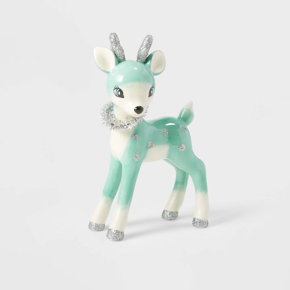 Ceramic Retro Standing Deer Decorative Figurine Mint