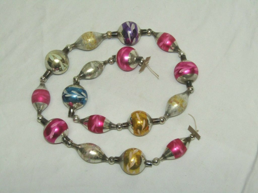 German Glass Bead Garland String Antique Christmas Ornament Decoration