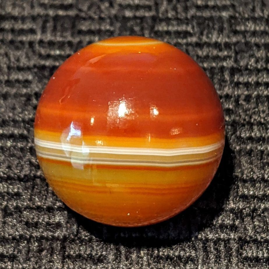 Larger Hand Cut Banded Bullseye Carnelian Agate