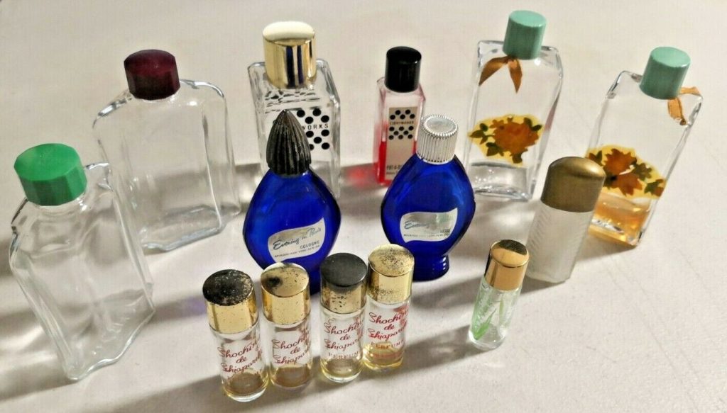 Lot Of 14 Assorted Vintage 1950s Perfume Bottles Of All Kinds -- 5530