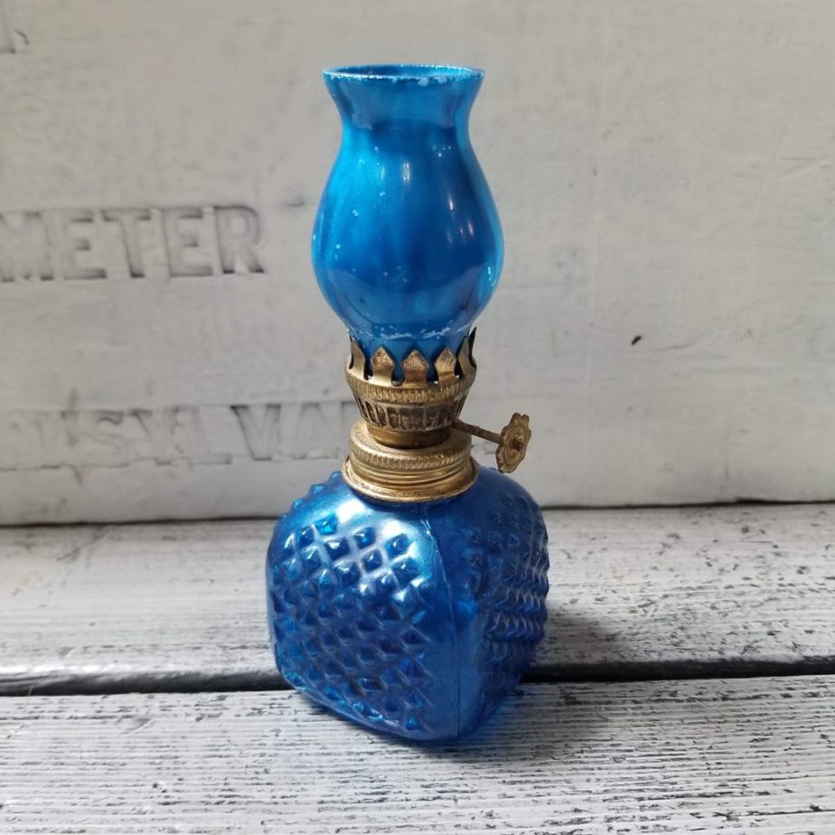 Mini kerosene lantern blue