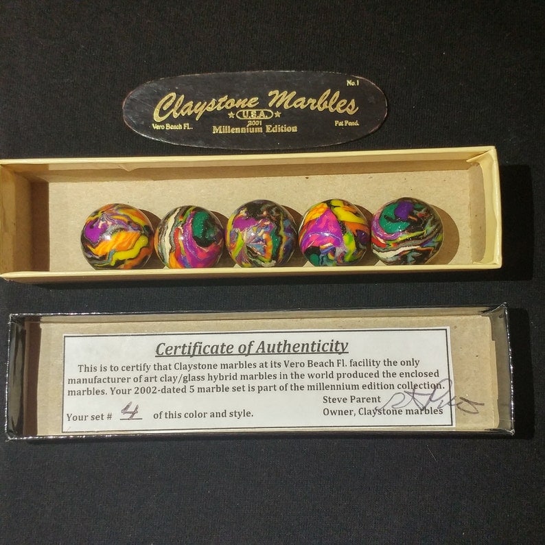 Original Handmade Clay Marbles #4 Abstract blend