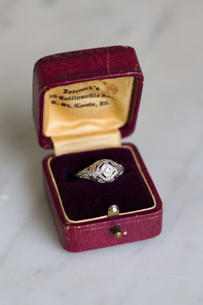 RESERVED Vintage 1920s engagement ring