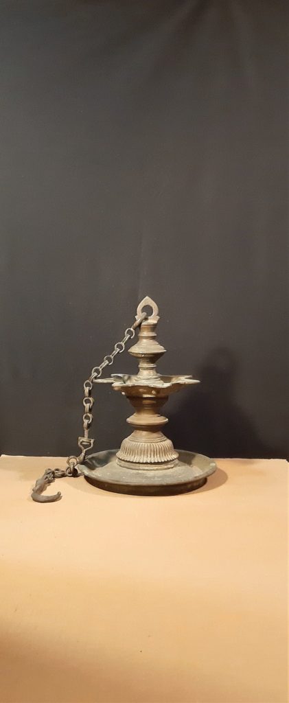 Temple Hanging Oil Lamp Brass Sri Lanka - Glenn Erso Collection