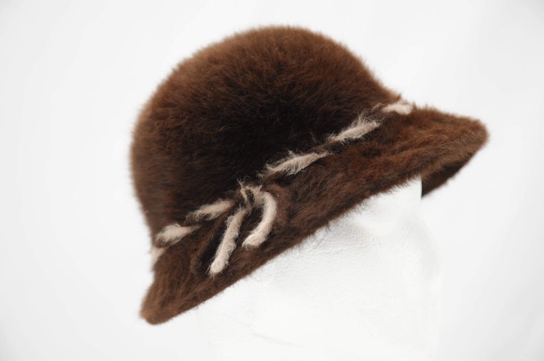 Vintage 1960's mohair bucket hat