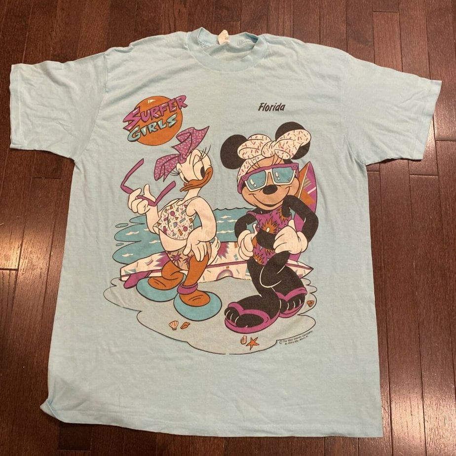 Vintage 80s Minnie Mouse Daisy Duck T-Shirt Florida XLarge Disney