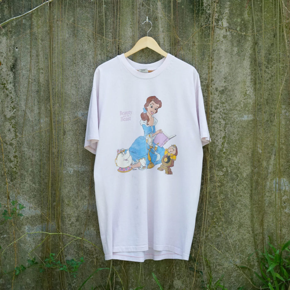 Vintage 90s Disney Beauty and the Beast Princess Belle Movie Tee shirt California Connection tag