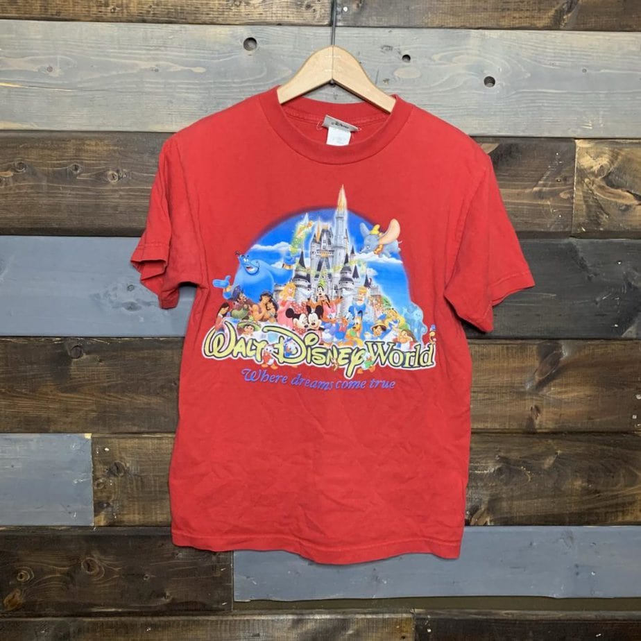Vintage 90s Walt Disney World Red Graphic T-shirt