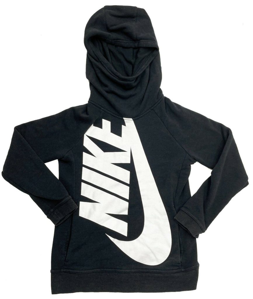 Vintage Nike Hooded Black Pullover Hoodie Sweatshirt