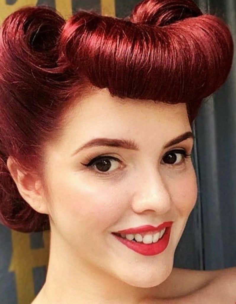 5 minute pin-up hairstyle #hairideas #quickhairstyle #quickhairtutoria... | rockabilly  hairstyle | TikTok