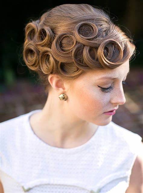 Sort of the drastic version of the Swirled Fringe (below), this style is any of a number of elaborate curls and twists all neatly pinned against the head.