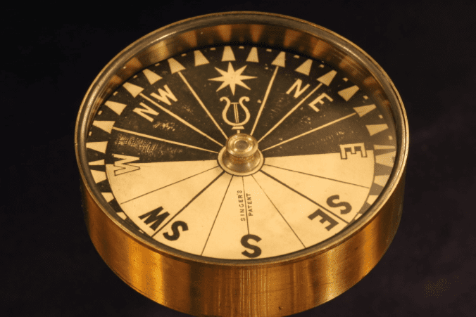 Antique Explorers Singers Patent Compass by Francis Barker c1870