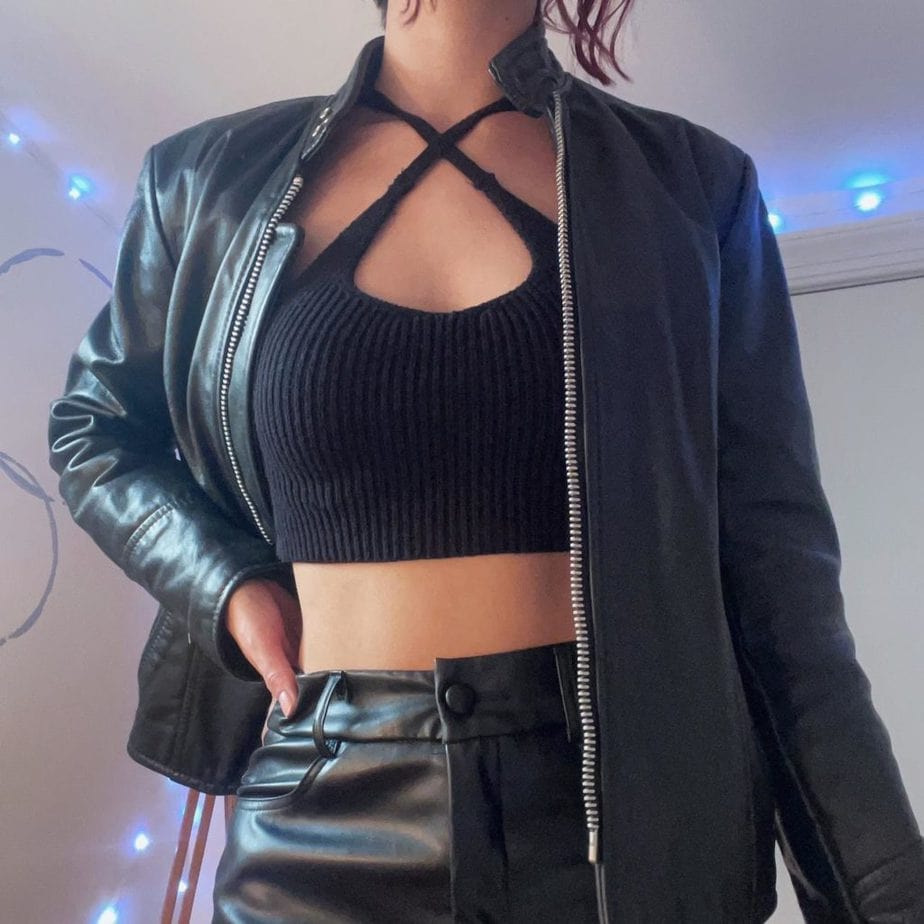 Authentic Vintage Leather Biker Jacket