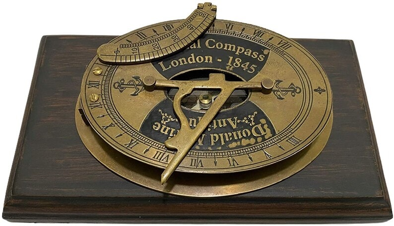Nautical Brass 1845 Dolland Marine Sundial Compass