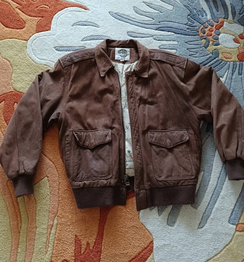 VINTAGE Men’s M G-11 Suede Leather Bomber Jacket