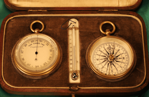 Victorian Pocket Barometer Travel Compendium c1890